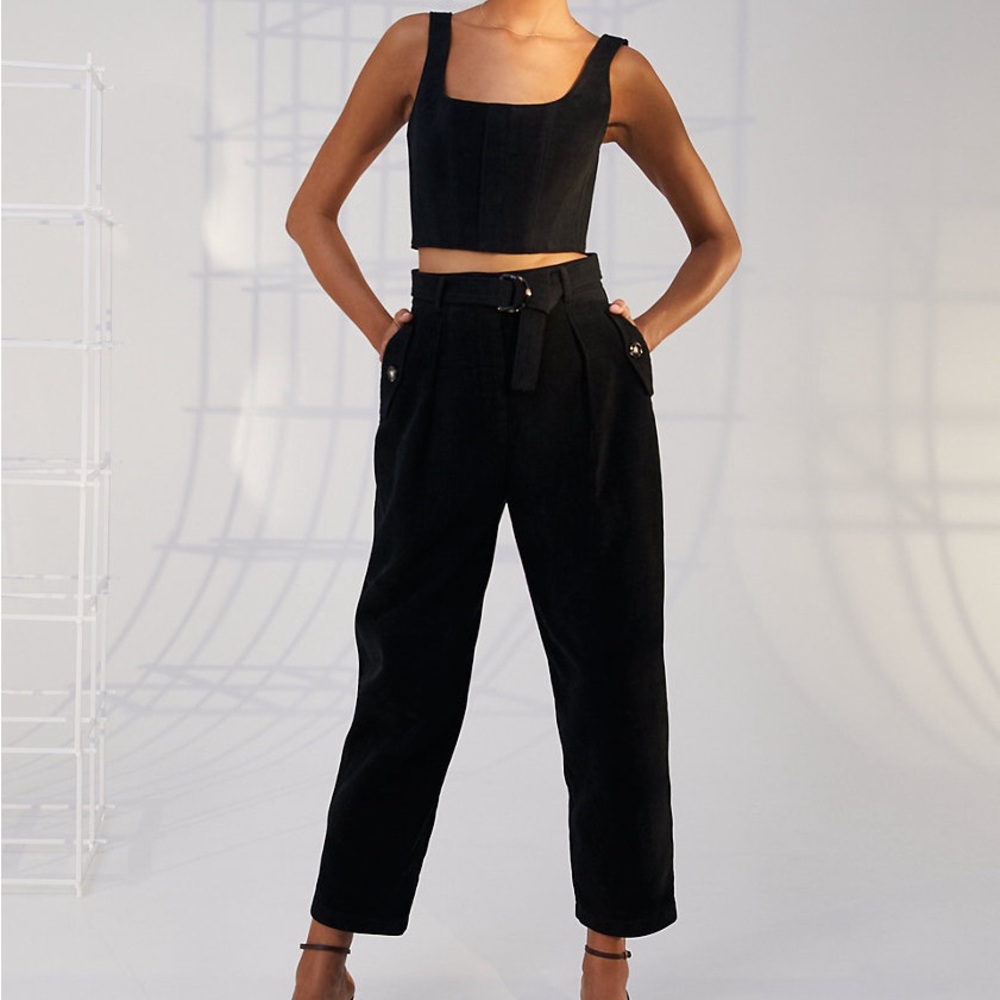Aritzia - 1-01 Babaton - Balboa High-waisted, Belted Pant - Green